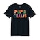 BYFT Threads XL Black Polycotton T-Shirt - Christmas "Papa Claus" Printed Design, Premium Holiday Collection