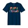 BYFT Threads XXL Navy Blue Polycotton T-Shirt - Christmas "Papa Claus" Printed Design, Premium Holiday Collection