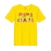 BYFT Threads Large Yellow Polycotton T-Shirt - Christmas "Papa Claus" Printed Design, Premium Holiday Collection