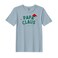 BYFT Threads Medium Baby Blue Polycotton T-Shirt - Christmas "Papa Claus Hat" Printed Design, Premium Holiday Collection
