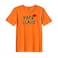 BYFT Threads XL Orange Polycotton T-Shirt - Christmas "Papa Claus Hat" Printed Design, Premium Holiday Collection