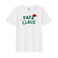 BYFT Threads Large White Polycotton T-Shirt - Christmas "Papa Claus Hat" Printed Design, Premium Holiday Collection