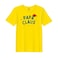 BYFT Threads Medium Yellow Polycotton T-Shirt - Christmas "Papa Claus Hat" Printed Design, Premium Holiday Collection