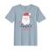 BYFT Threads Medium Baby Blue Polycotton T-Shirt - Christmas "Santa's Favorite" Printed Design, Premium Holiday Collection