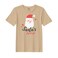 BYFT Threads Medium Beige Polycotton T-Shirt - Christmas "Santa's Favorite" Printed Design, Premium Holiday Collection