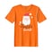 BYFT Threads Large Orange Polycotton T-Shirt - Christmas "Santa's Favorite" Printed Design, Premium Holiday Collection