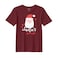 BYFT Threads Large Pomegranate Polycotton T-Shirt - Christmas "Santa's Favorite" Printed Design, Premium Holiday Collection