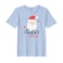 BYFT Threads Medium Sky Blue Polycotton T-Shirt - Christmas "Santa's Favorite" Printed Design, Premium Holiday Collection