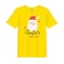 BYFT Threads XL Yellow Polycotton T-Shirt - Christmas "Santa's Favorite" Printed Design, Premium Holiday Collection