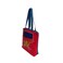The Purani Jeans Artistic &amp; Elegant Denim Tote Bag, "Red" Multi-purpose Bag (Set of 01)
