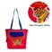 The Purani Jeans Artistic &amp; Elegant Denim Tote Bag, "Red" Multi-purpose Bag (Set of 01)