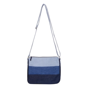 The Purani Jeans Artistic &amp; Elegant Denim Sling Bag, "Blue" Multi-purpose Bag (Set of 01)