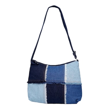 The Purani Jeans Artistic &amp; Elegant Denim Tote Bag, "Blue" Multi-purpose Bag (Set of 01)