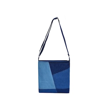 The Purani Jeans Artistic &amp; Elegant Denim Tote Bag, "Blue" Multi-purpose Bag (Set of 01)