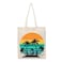 BYFT Tote Bag - Sunset &amp; Palms Printed Stylish Carry-All Cotton Bag Set of 01