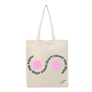 BYFT Tote Bag - Make the days count, Don't count the days Printed Stylish Carry-All Cotton Bag Set of 01
