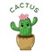 BYFT Tote Bag - Happy Cactus Printed Stylish Carry-All Cotton Bag Set of 01