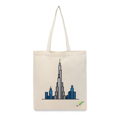 BYFT Tote Bag - Dubai Rise Printed Stylish Carry-All Cotton Bag Set of 01