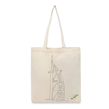 BYFT Tote Bag - Burj Al Arab Printed Stylish Carry-All Cotton Bag Set of 01