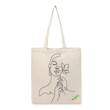 BYFT Tote Bag - Blossom muse Printed Stylish Carry-All Cotton Bag Set of 01