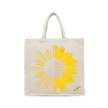 BYFT Tote Bag - Sunflower  Printed Stylish Carry-All Cotton Canvas Bag Set of 01