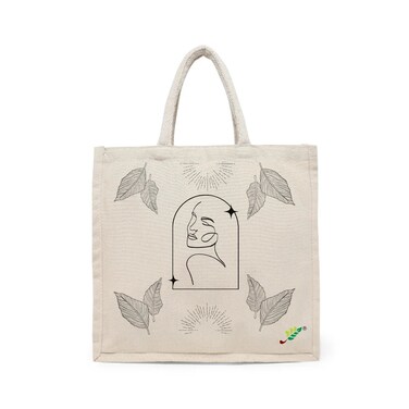 BYFT Tote Bag - Quiet Muse  Printed Stylish Carry-All Cotton Canvas Bag Set of 01