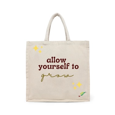 BYFT Tote Bag - Allow yourself to grow  Printed Stylish Carry-All Cotton Canvas Bag Set of 01