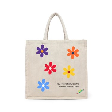 BYFT Tote Bag - Bloom  Printed Stylish Carry-All Cotton Canvas Bag Set of 01