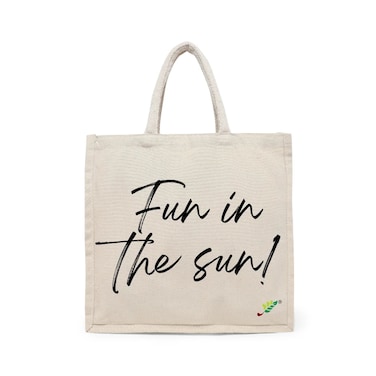 BYFT Tote Bag - Fun in the sun  Printed Stylish Carry-All Cotton Canvas Bag Set of 01
