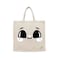 BYFT Tote Bag - Cute Wide-Eyed  Printed Stylish Carry-All Cotton Canvas Bag Set of 01