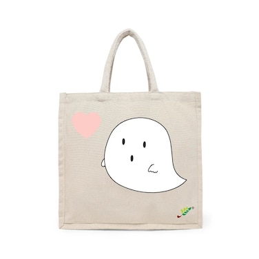 BYFT Tote Bag - Boo  Printed Stylish Carry-All Cotton Canvas Bag Set of 01