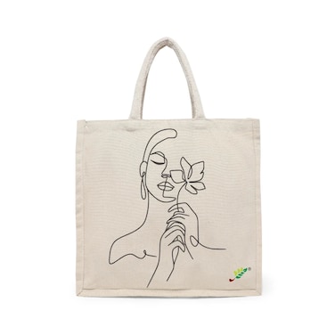 BYFT Tote Bag - Blossom muse  Printed Stylish Carry-All Cotton Canvas Bag Set of 01