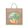BYFT Tote Bag - Summer Beach Printed Stylish Carry-All Laminated Jute Bag With Gusset Set of 01