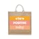 BYFT Tote Bag - Be Positive Today Printed Stylish Carry-All Laminated Jute Bag With Gusset Set of 01
