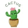 BYFT Tote Bag - Happy Cactus Printed Stylish Carry-All Laminated Jute Bag With Gusset Set of 01