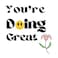 BYFT Tote Bag - You're doing great 2 Printed Stylish Carry-All Laminated Jute Bag With Gusset Set of 01