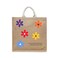 BYFT Tote Bag - Bloom Printed Stylish Carry-All Laminated Jute Bag With Gusset Set of 01