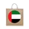 BYFT Tote Bag - UAE Flag Printed Stylish Carry-All Laminated Jute Bag With Gusset Set of 01