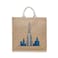 BYFT Tote Bag - Dubai Rise Printed Stylish Carry-All Laminated Jute Bag With Gusset Set of 01