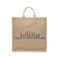 BYFT Tote Bag - Dubai Skyline Printed Stylish Carry-All Laminated Jute Bag With Gusset Set of 01