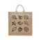 BYFT Tote Bag - Ocean Gems Printed Stylish Carry-All Laminated Jute Bag With Gusset Set of 01