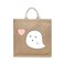 BYFT Tote Bag - Boo Printed Stylish Carry-All Laminated Jute Bag With Gusset Set of 01