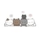 BYFT Tote Bag - Cute Kitty Printed Stylish Carry-All Laminated Jute Bag With Gusset Set of 01