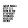 BYFT Tote Bag - Every Small Step is a note Printed Stylish Carry-All Laminated Jute Bag With Gusset Set of 01