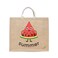 BYFT Tote Bag - Summer Watermelon Slice Printed Stylish Carry-All Laminated Jute Bag With Gusset Set of 01