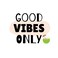 BYFT Tote Bag - Good Vibes Only Printed Stylish Carry-All Laminated Jute Bag With Gusset Set of 01