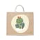 BYFT Tote Bag - Cactus Printed Stylish Carry-All Laminated Jute Bag With Gusset Set of 01