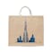 BYFT Tote Bag - Dubai Rise Printed Stylish Carry-All Laminated Jute Bag With Gusset Set of 01