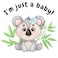 BYFT Tote Bag - I'm just a baby Koala Printed Stylish Carry-All Laminated Jute Bag With Gusset Set of 01