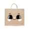 BYFT Tote Bag - Cute Wide-Eyed Printed Stylish Carry-All Laminated Jute Bag With Gusset Set of 01
